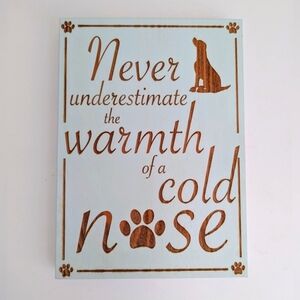 NEW FIRE & PINE Dog Lover Owner Artisan Wall Art Carolina USA Wood Seafoam Green